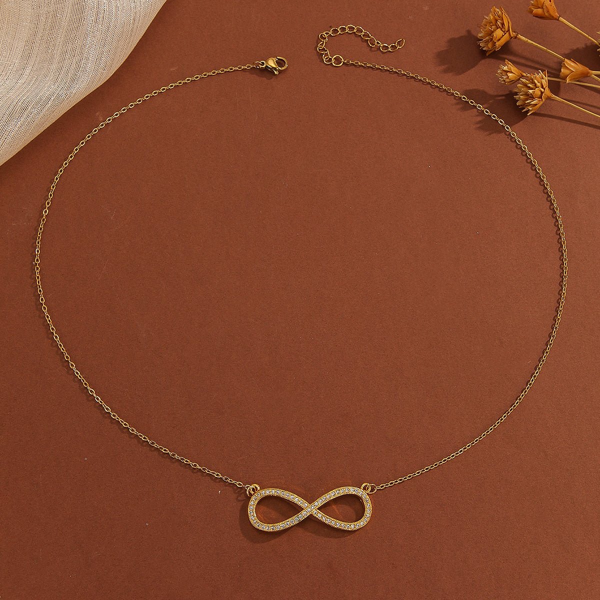 1pcs Simple Exquisite Inlaid Sparkling Diamond Symbol 8,Letter Love Pendant Necklace, Suitable For Women's Daily Wear, A Holiday Gift For Wives And Mothers - silverfoxgoods
